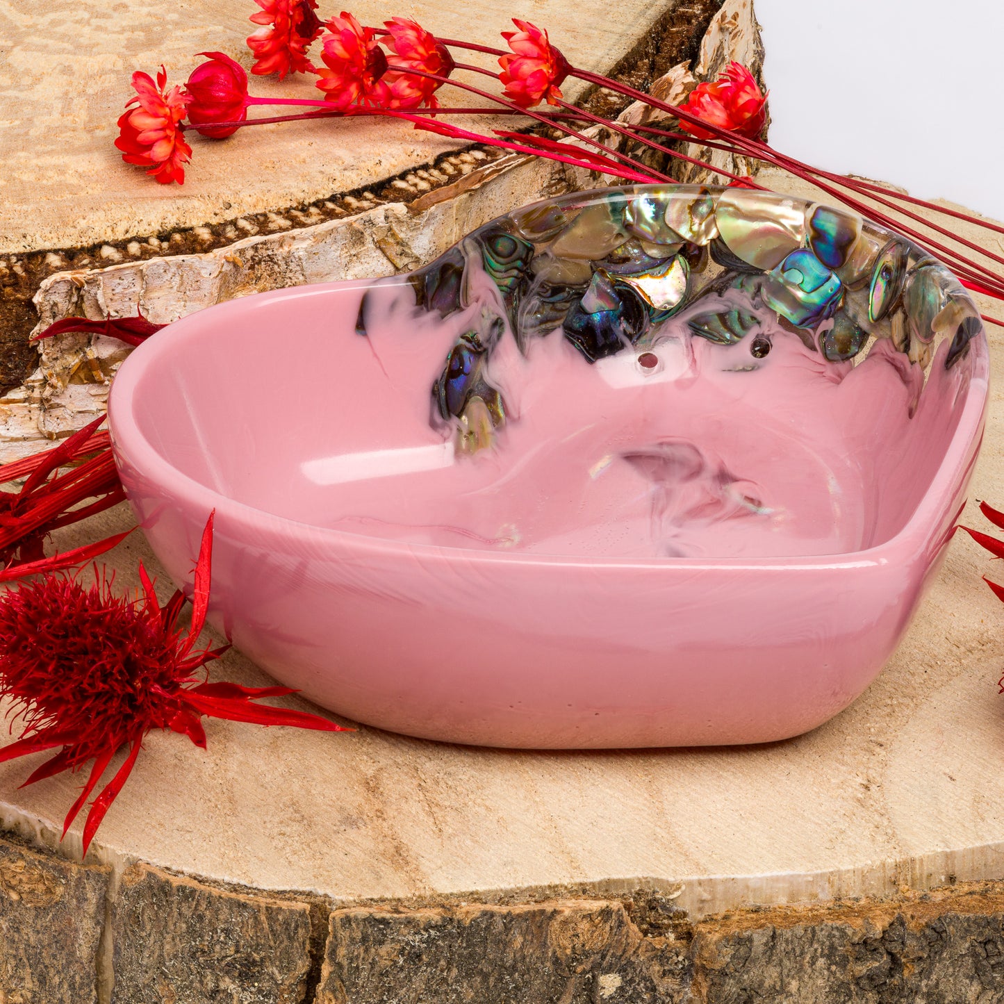 Abalone & Pink Trinket dish